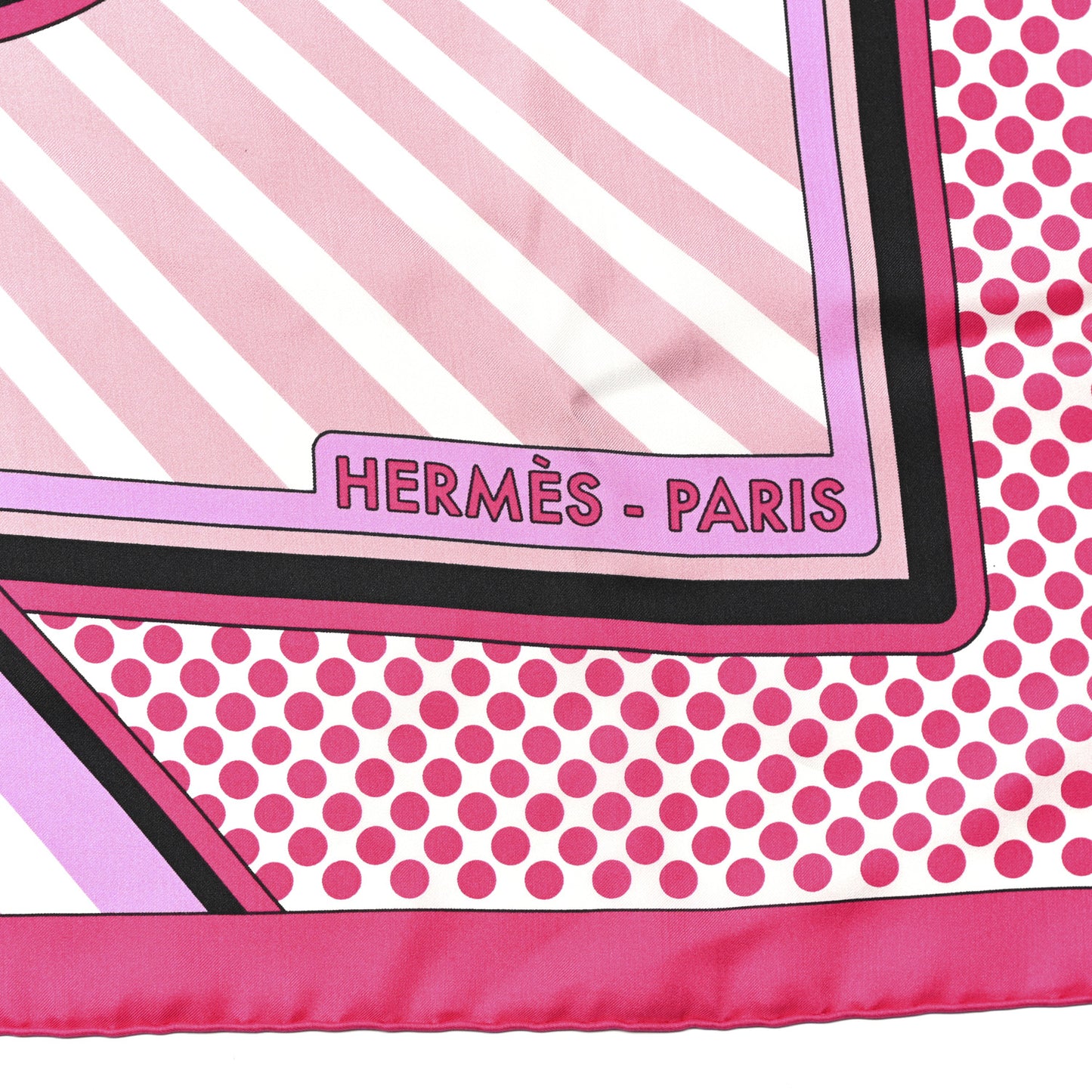 Silk Geant Summer Pegase Pop Shawl 140 Rose Vif White Black