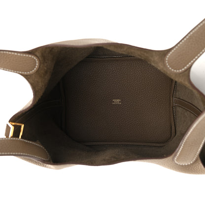 Hermes Taurillon Clemence Picotin Lock 22 MM Etoupe 5 of 11