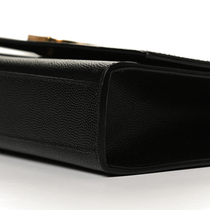 Saint Laurent Grain De Poudre Medium Classic Monogram Kate Satchel Black 10 of 13