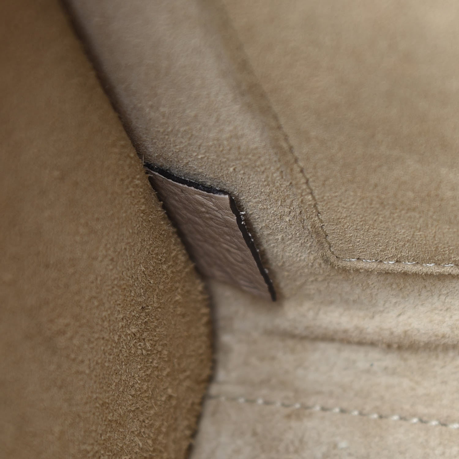 Celine Drummed Calfskin Nano Luggage Dune 8 of 11
