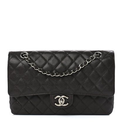 Chanel Caviar Quilted Medium Double Flap Dark Brown 9 of 13