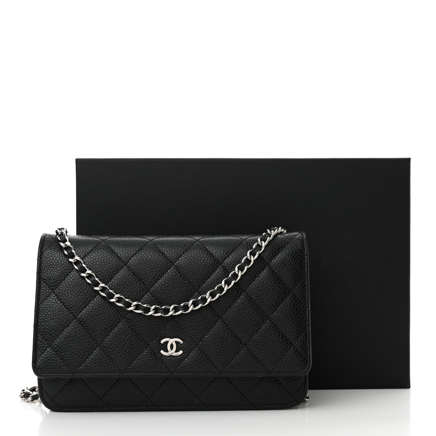 Chanel Caviar Quilted Wallet On Chain WOC Black 14 of 14