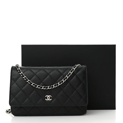 Chanel Caviar Quilted Wallet On Chain WOC Black 14 of 14