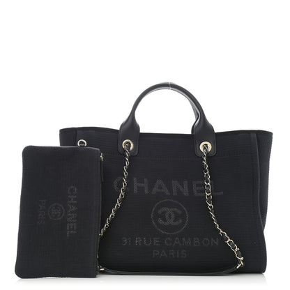 Chanel Mixed Fibers Small Deauville Tote Black 1 of 11