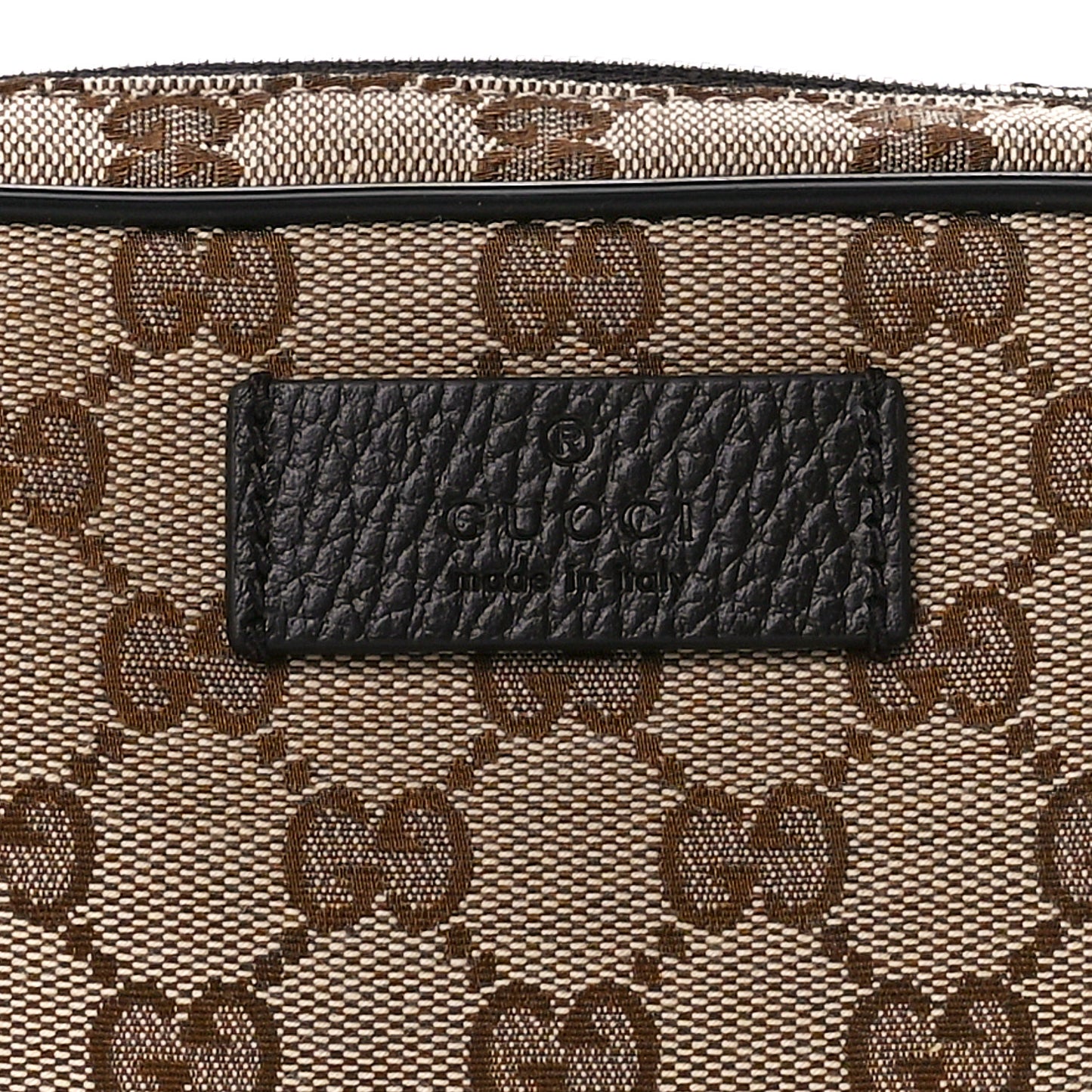 Monogram Dollar Calfskin Belt Bag Beige Ebony Testa di Moro Marrone Scuro