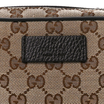 Gucci Monogram Dollar Calfskin Belt Bag Beige Ebony Testa di Moro Marrone Scuro 9 of 13
