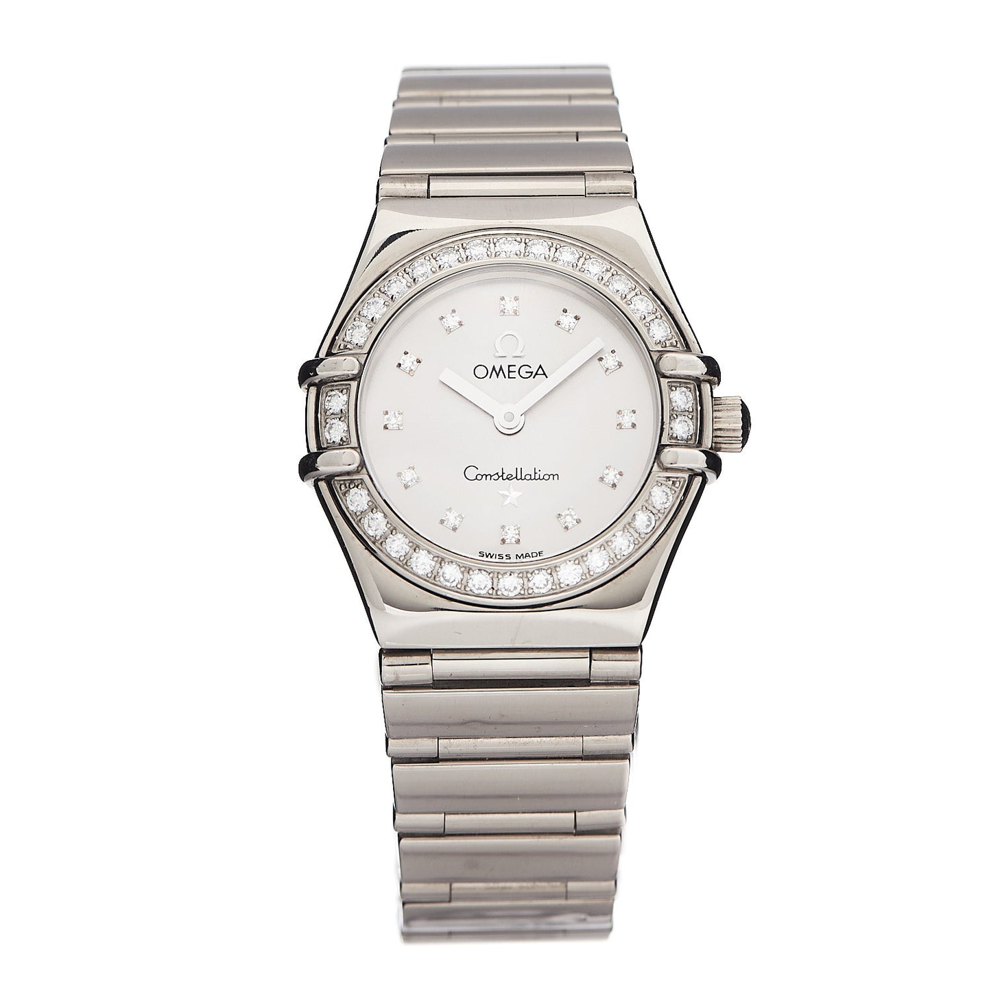 18K White Gold Diamond Bezel 22mm Constellation My Choice Quartz Watch 1165.36