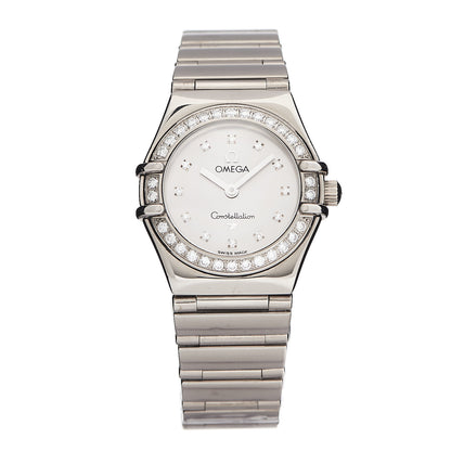 Omega 18K White Gold Diamond Bezel 22mm Constellation My Choice Quartz Watch 1165.36 1 of 4