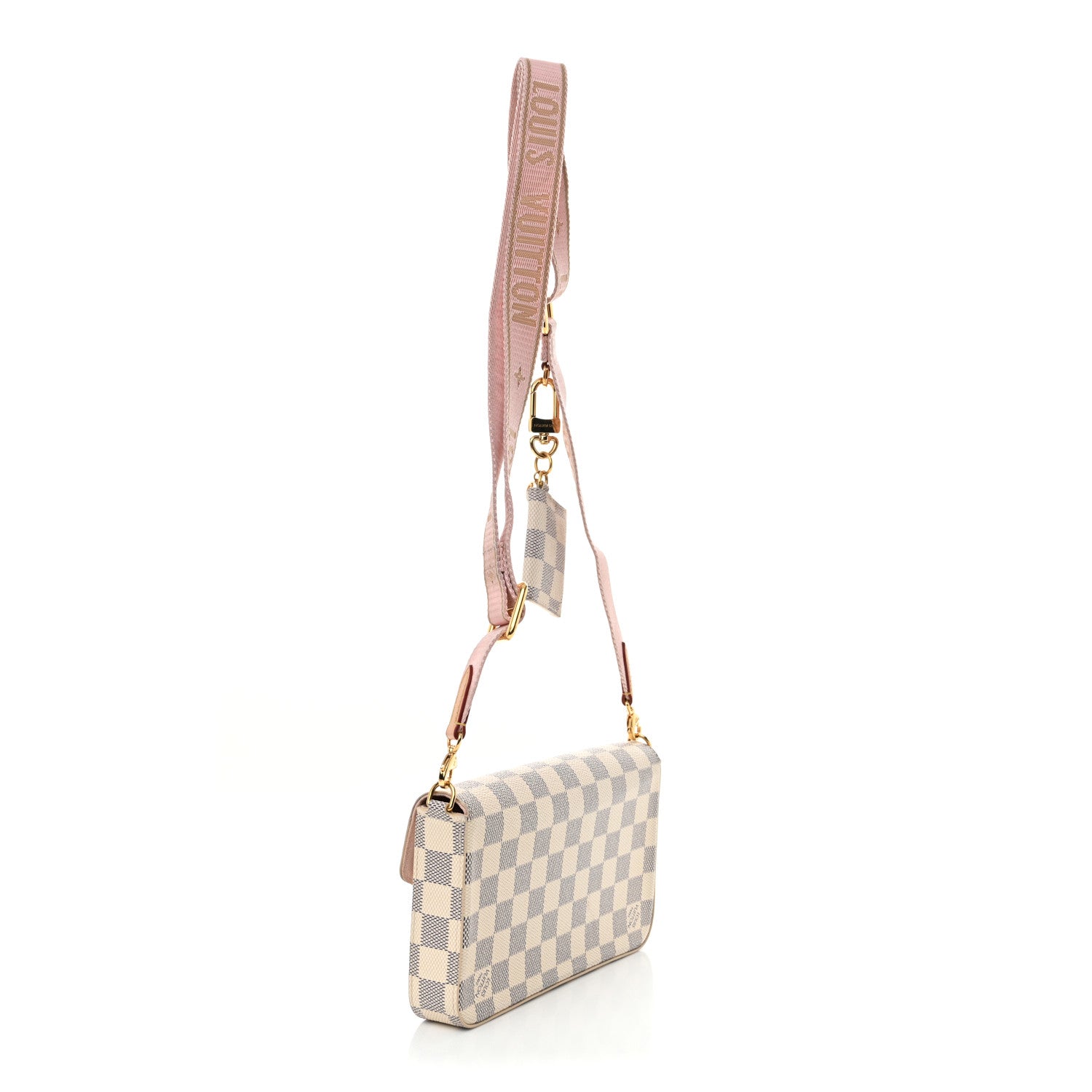 Louis Vuitton Damier Azur Felicie Strap & Go Rose Ballerine 4 of 13
