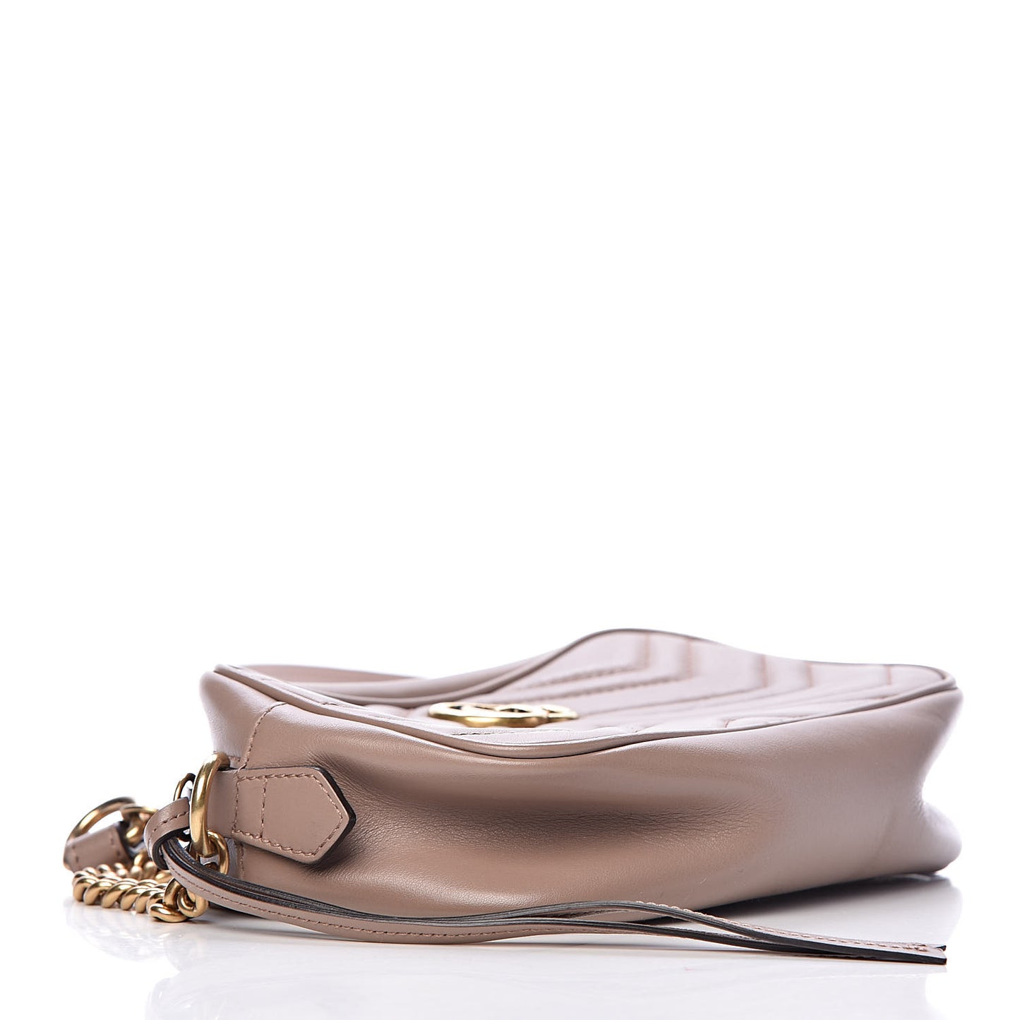 Calfskin Matelasse Mini GG Marmont Chain Shoulder Bag Porcelain Rose