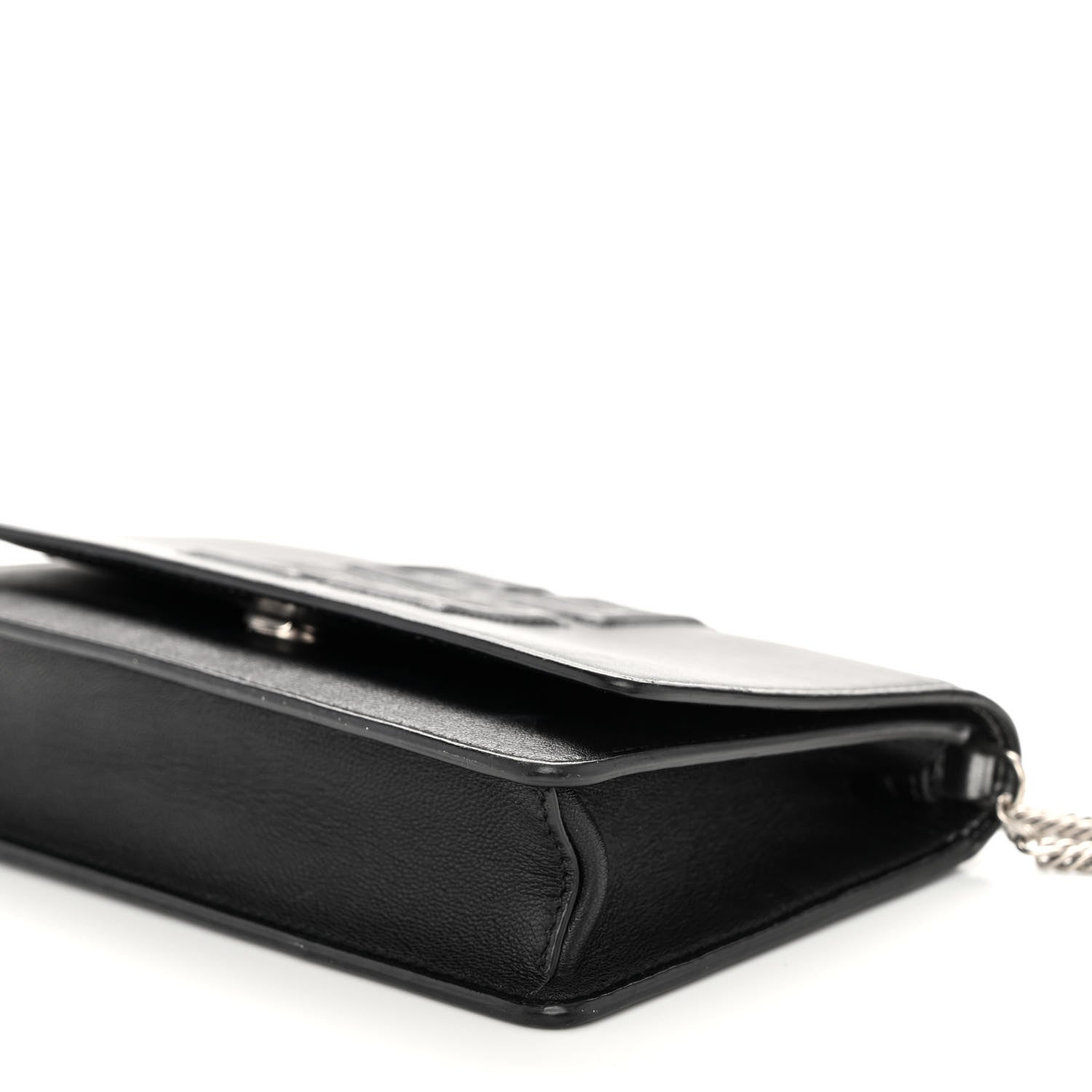 Givenchy Lambskin Emblem Chain Wallet Black 9 of 10