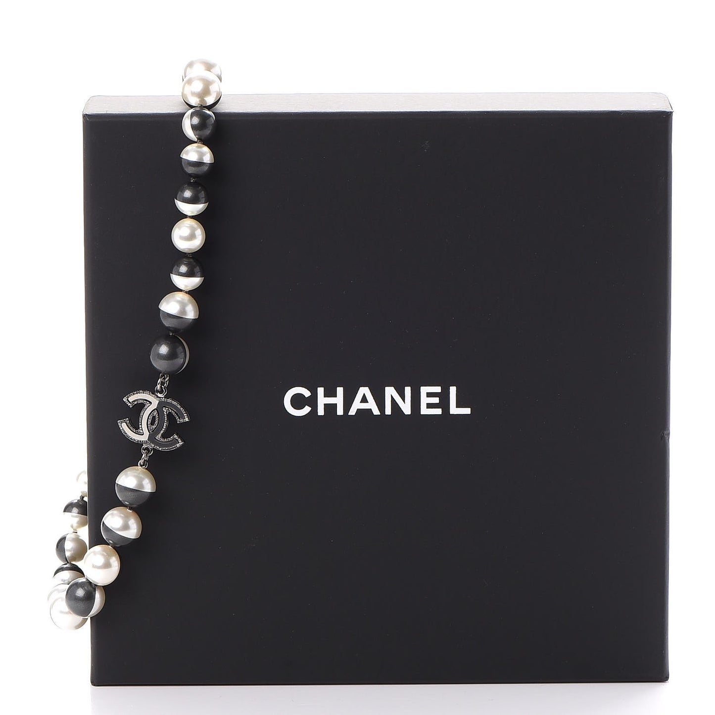 Ruthenium Resin Bead CC Choker Necklace Dark Grey