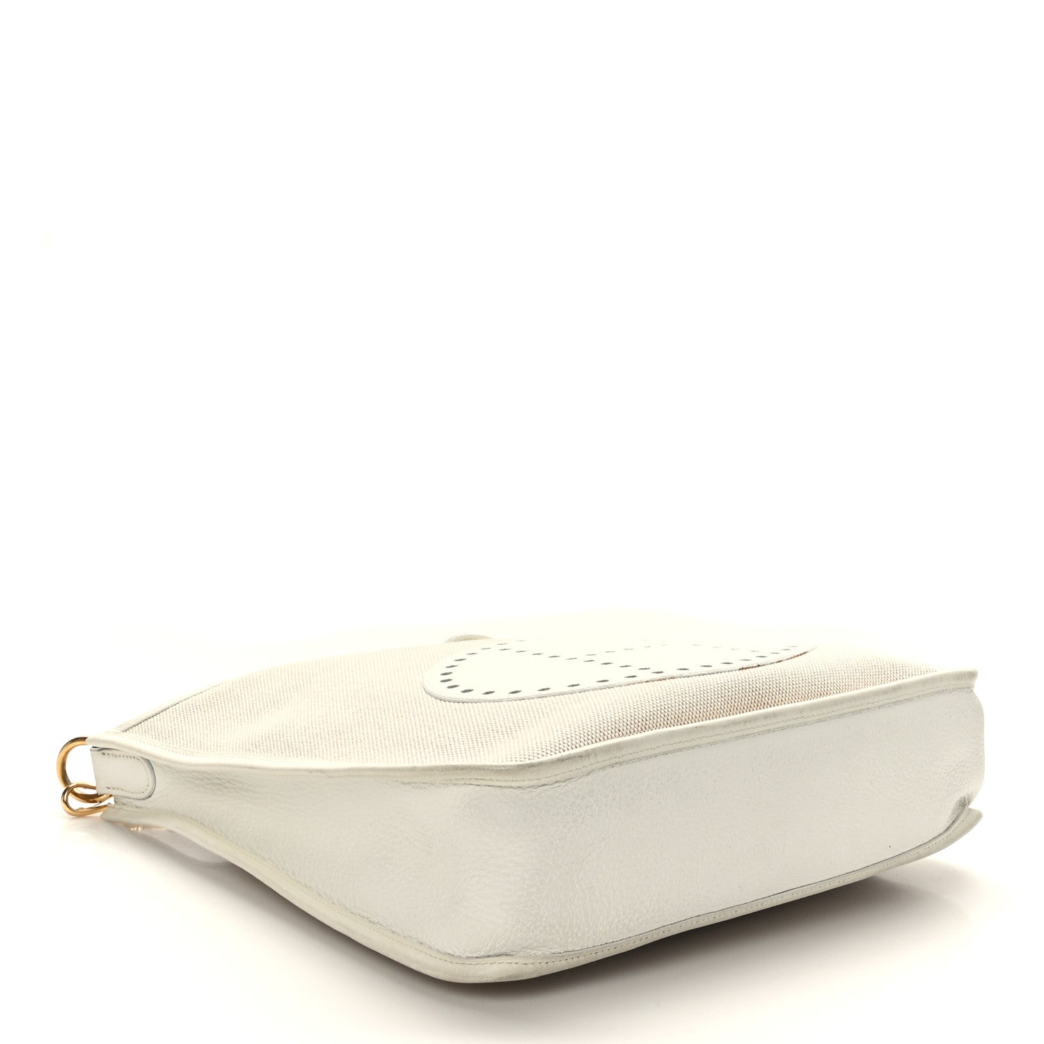 Hermes Toile Taurillon Clemence Evelyne PM Blanc White 4 of 9