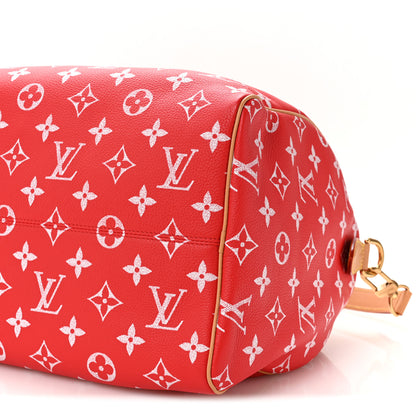 Louis Vuitton Calfskin Monogram Speedy P9 Bandouliere 40 Red 10 of 10
