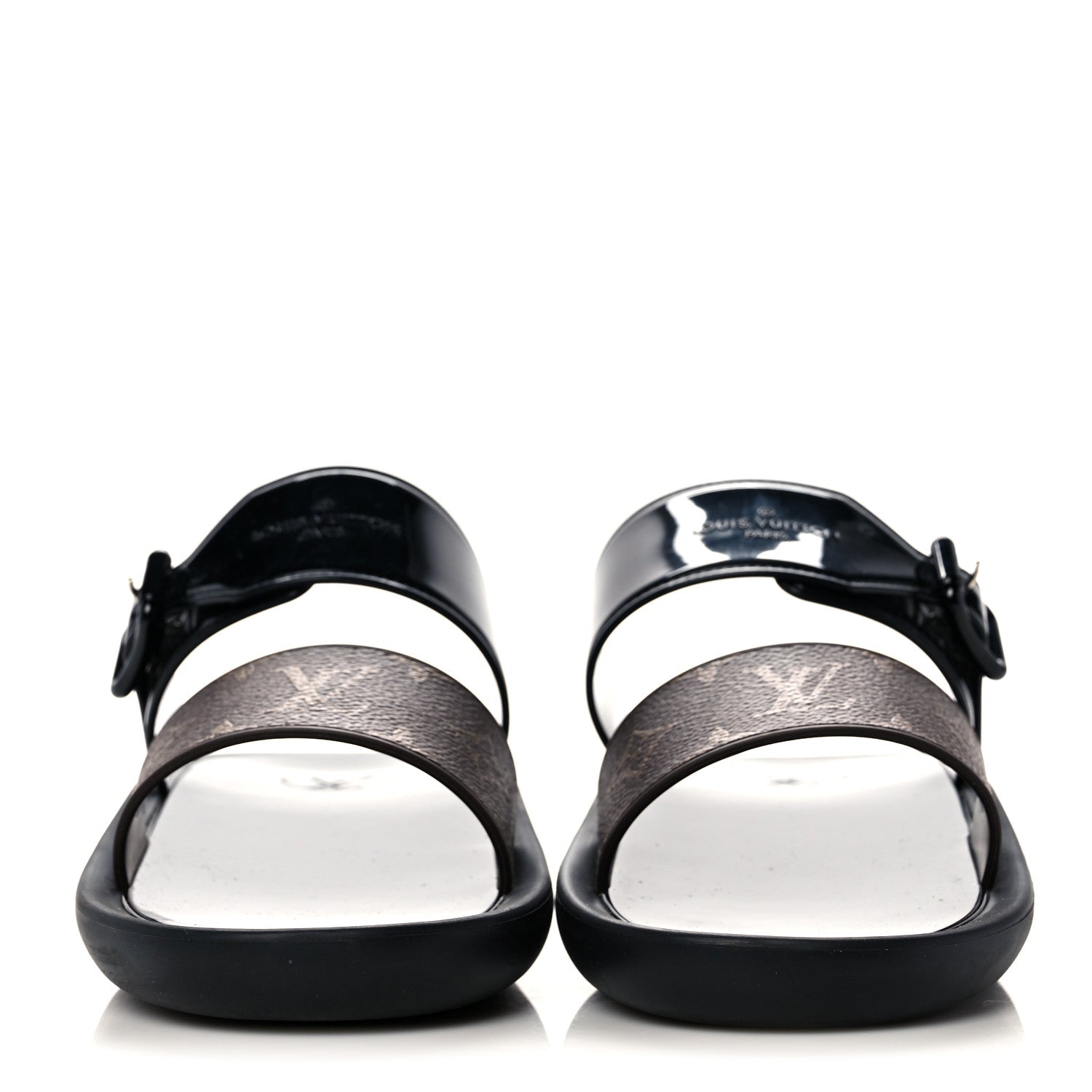 Louis Vuitton Monogram Sunbath Flat Mule Sandals 40 Black 2 of 7
