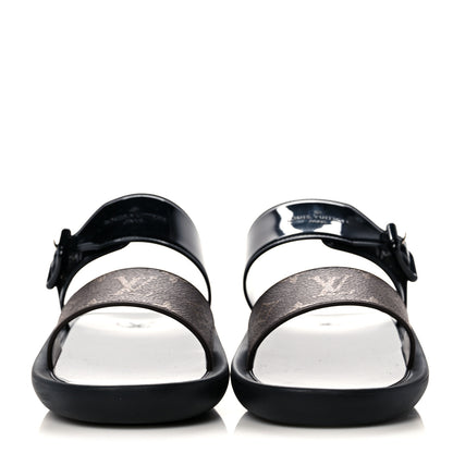 Louis Vuitton Monogram Sunbath Flat Mule Sandals 40 Black 2 of 7
