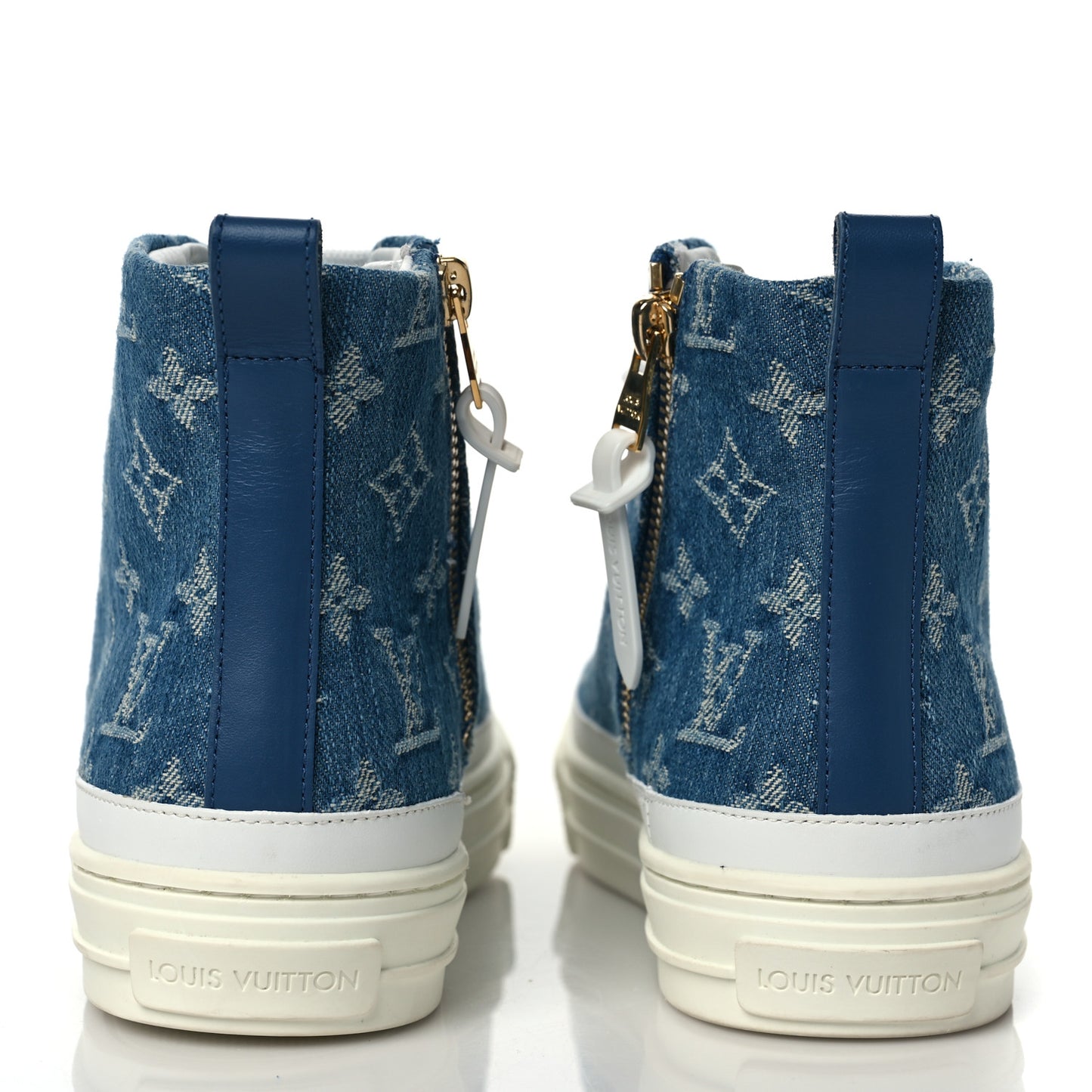 Denim Monogram Stellar Sneaker Boots 38 Bleu Jeans Blue