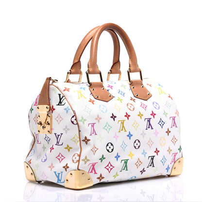 Louis Vuitton Monogram Multicolor Speedy 30 White 3 of 12