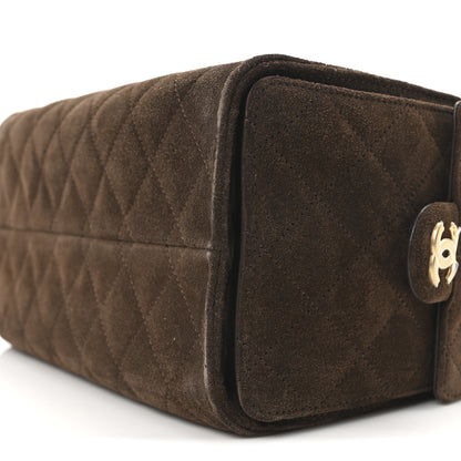 Chanel Suede Quilted Small Chanel 25 Handbag Dark Brown 10 of 11