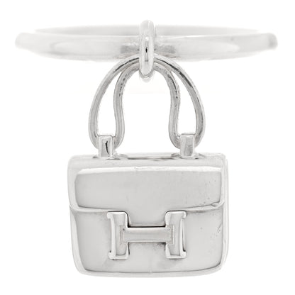 Hermes Sterling Silver Constance Amulettes Ring 56 7.5 1 of 5