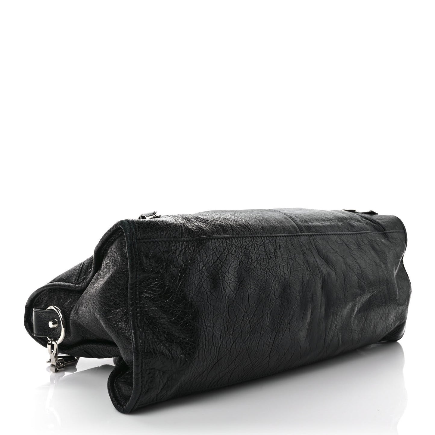 Agneau Classic Silver Hardware Part Time Black