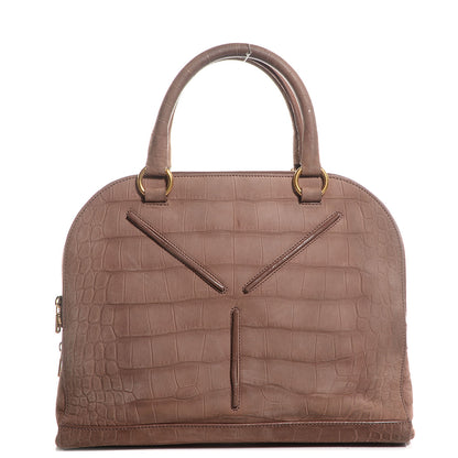 Saint Laurent Crocodile Embossed Nubuck 32 Bag English Rose 1 of 8