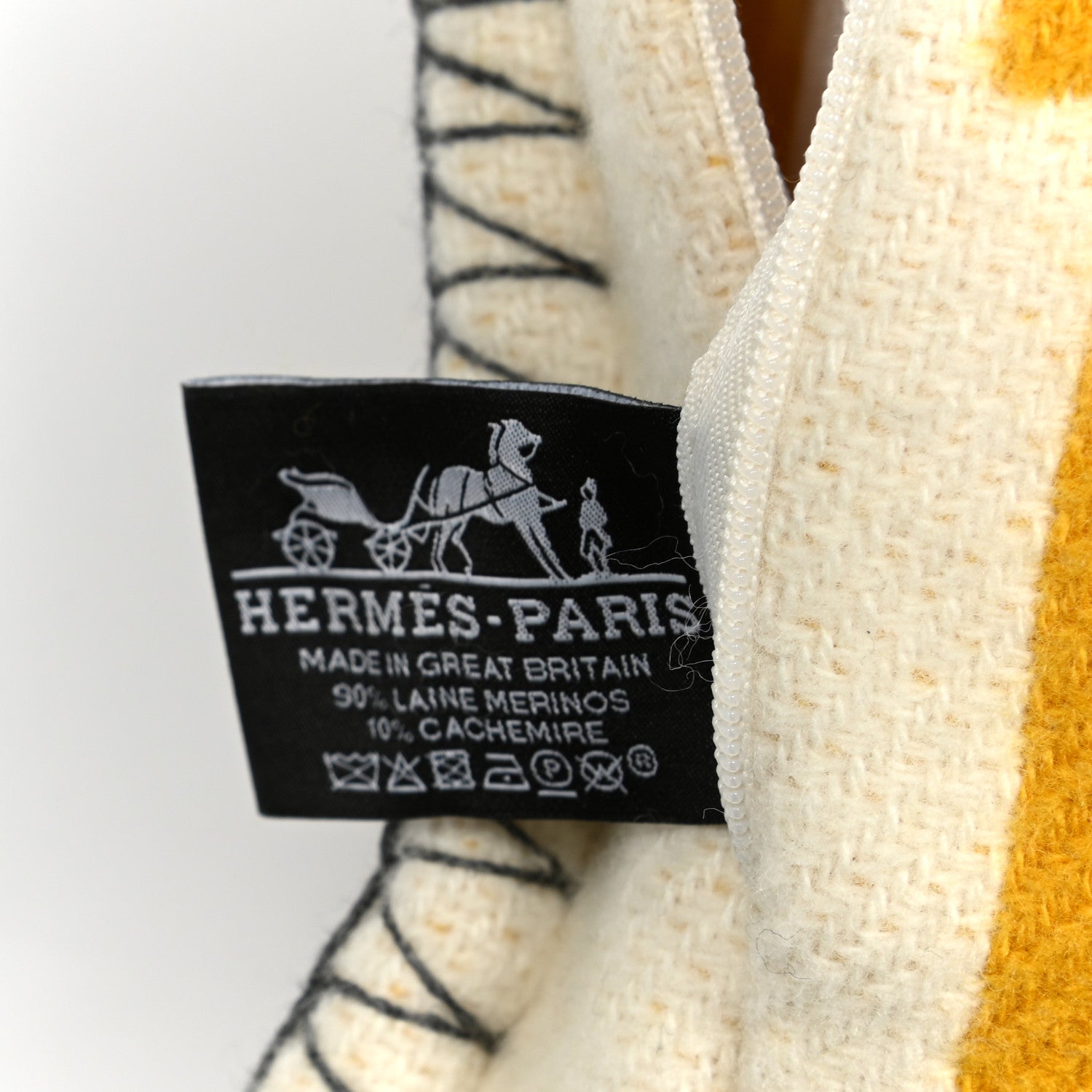 Hermes Wool Cashmere Avalon III Pillow PM Gris Soleil 3 of 3