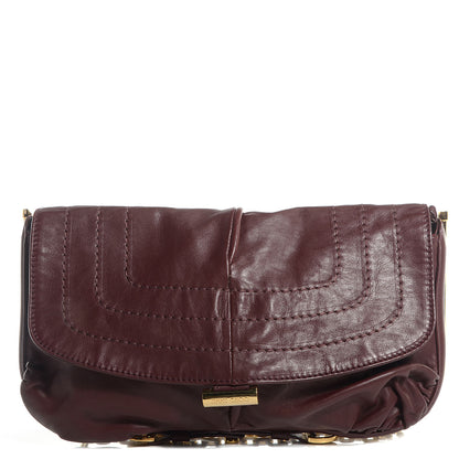 Jimmy Choo Leather Arad Clutch Burgundy 1 of 10