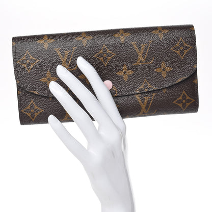 Louis Vuitton Monogram Emilie Wallet Rose Ballerine 2 of 9
