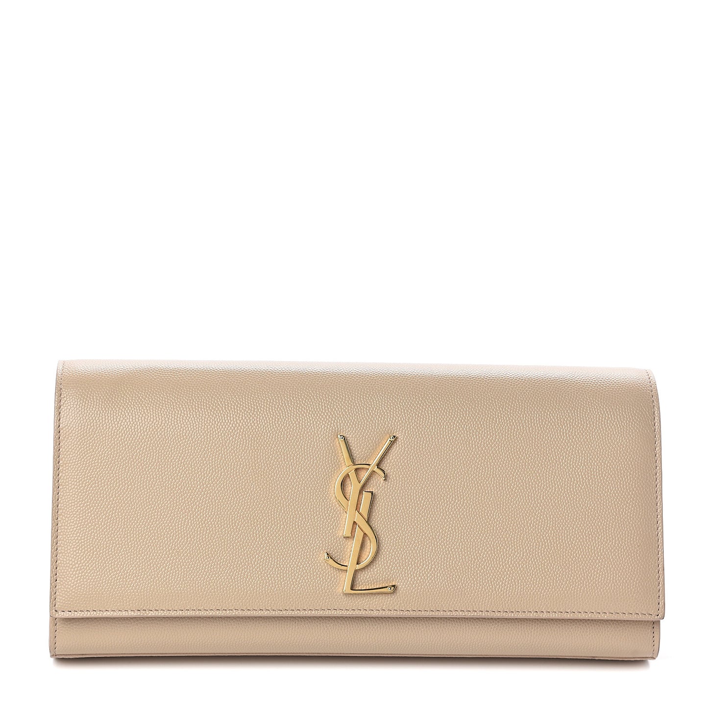 Grain De Poudre Classic Monogram Cassandre Clutch Nude Powder