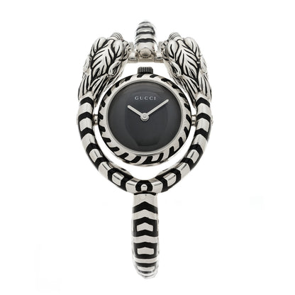 Gucci Sterling Silver Black Mother of Pearl 23mm Dionysus Quartz Watch 1 of 5