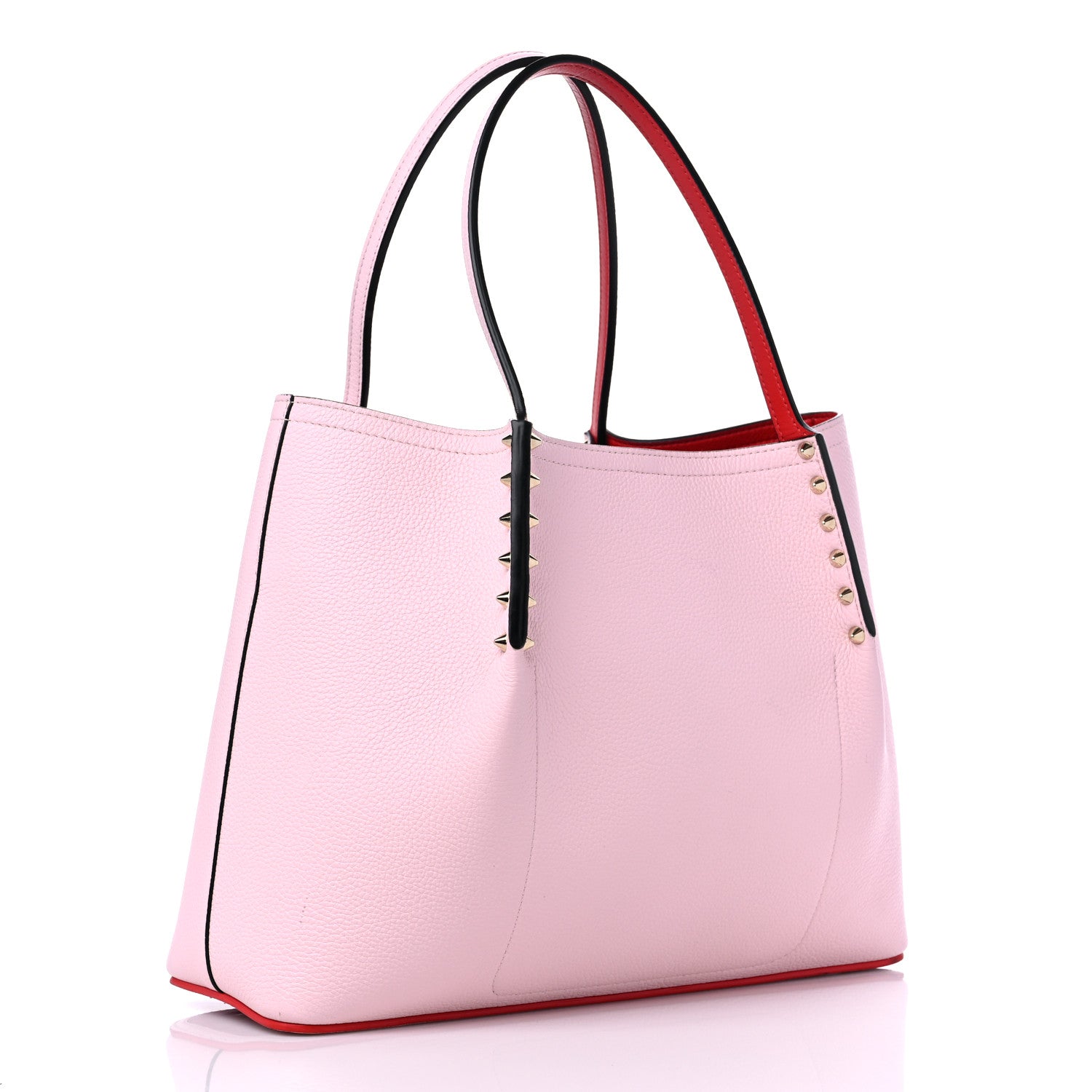 Christian Louboutin Calfskin Spiked Small Cabarock Shopper Tote Poupee 3 of 13