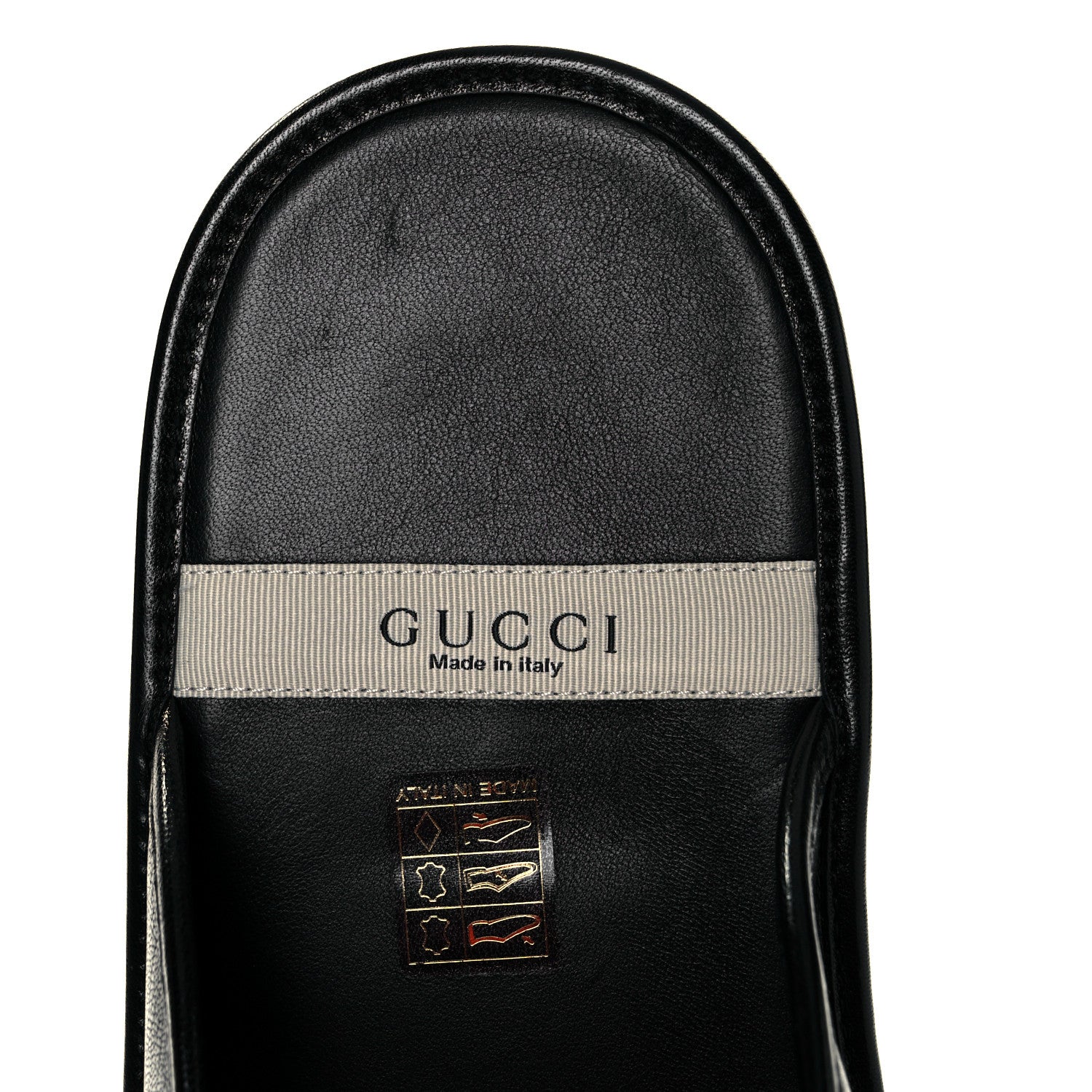 Gucci Goatskin Mens Horsebit Lug Sole Slippers 11 Black 7 of 8