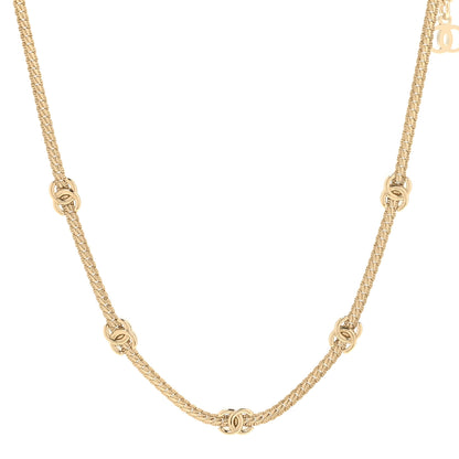 Chanel Metal CC Short Chain Necklace Gold 1 of 4