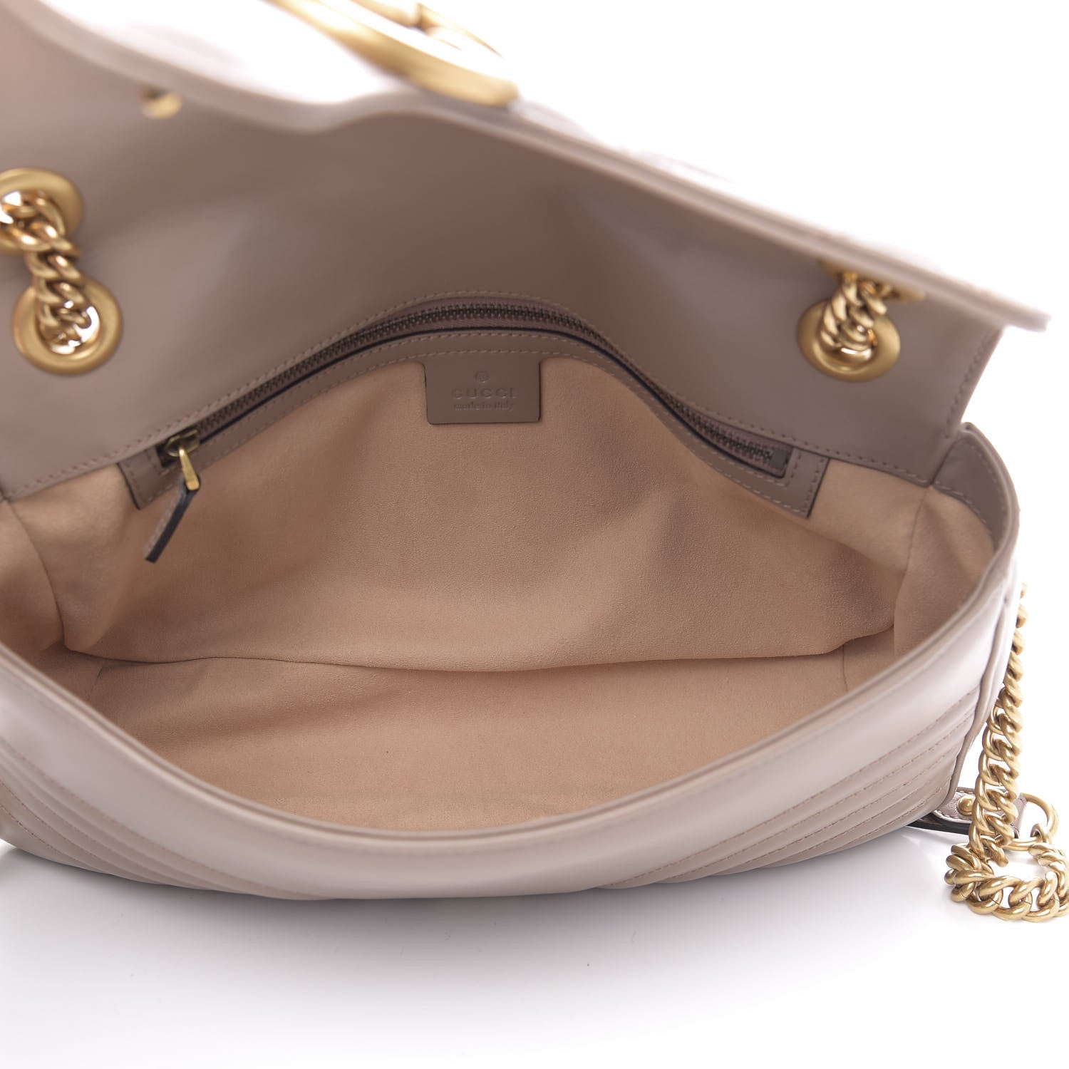 Gucci Calfskin Matelasse Medium GG Marmont Shoulder Bag Porcelain Rose 6 of 12