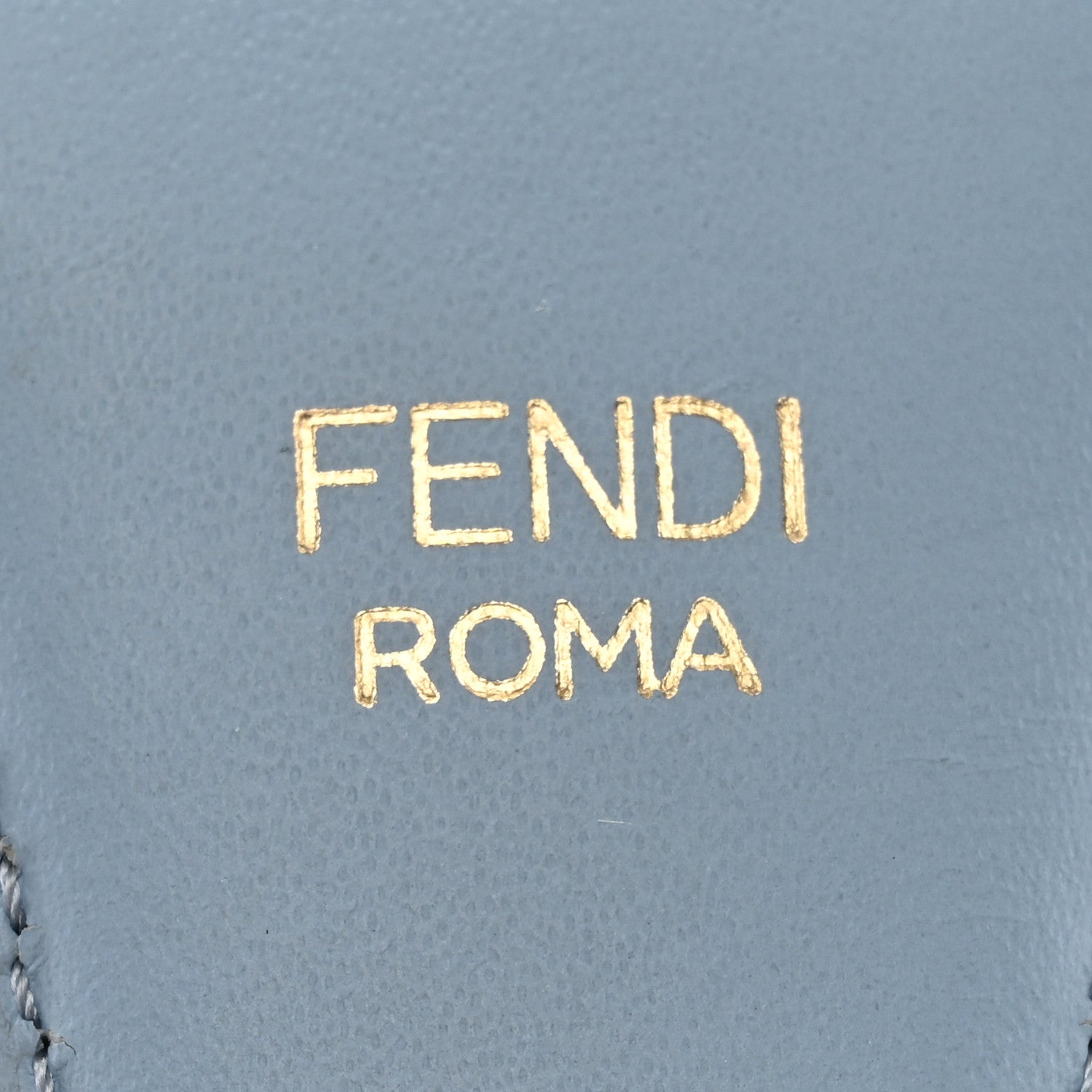 Fendi Jacquard Ribbon Vitello King FF Bi-Color Intreccio Adjustable Strap You Azzurro Baby Latte 3 of 4