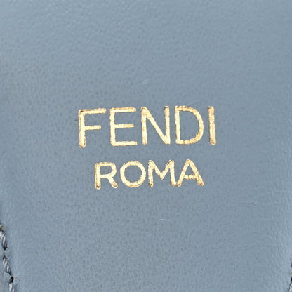 Fendi Jacquard Ribbon Vitello King FF Bi-Color Intreccio Adjustable Strap You Azzurro Baby Latte 3 of 4