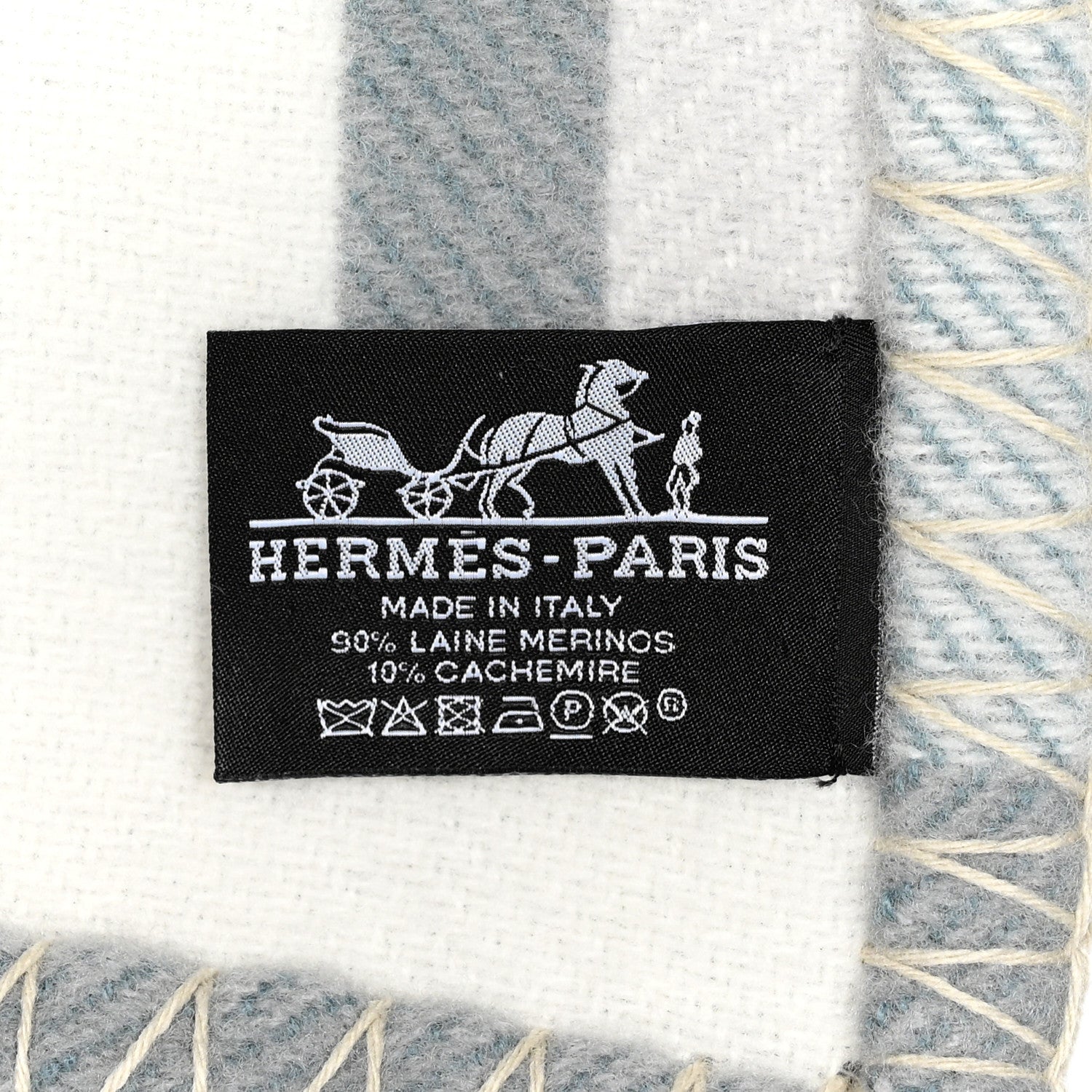 Hermes Wool Cashmere Ithaque Blanket Gris Perle 3 of 3