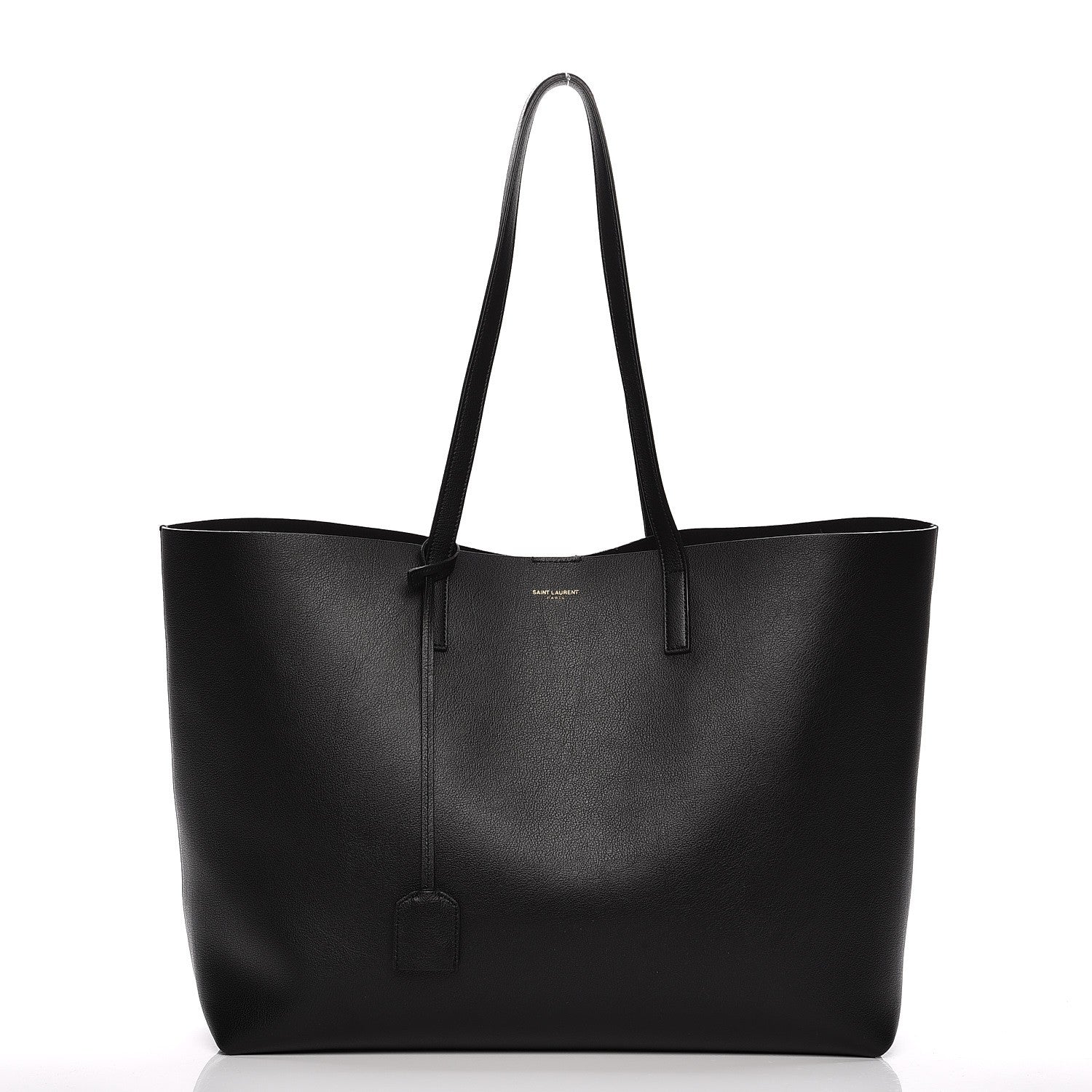 Saint Laurent Calfskin Large Shopping Tote Black 3 of 9