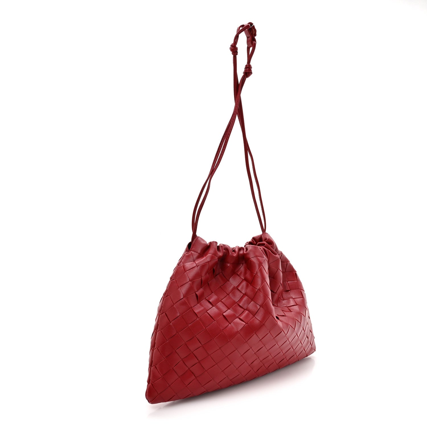 Bottega Veneta Nappa Intrecciato Medium Dustbag Dark Red 3 of 10