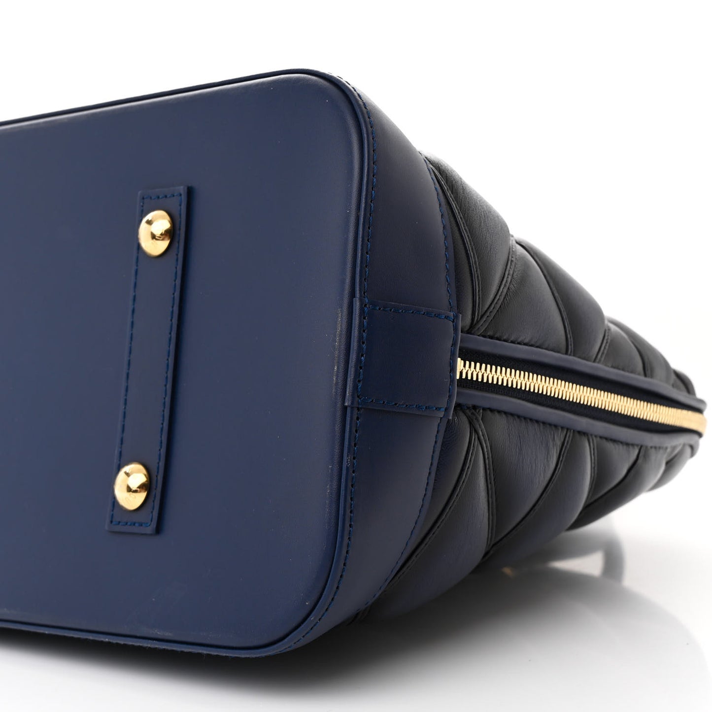 Lambskin Malletage Alma GM Navy Blue