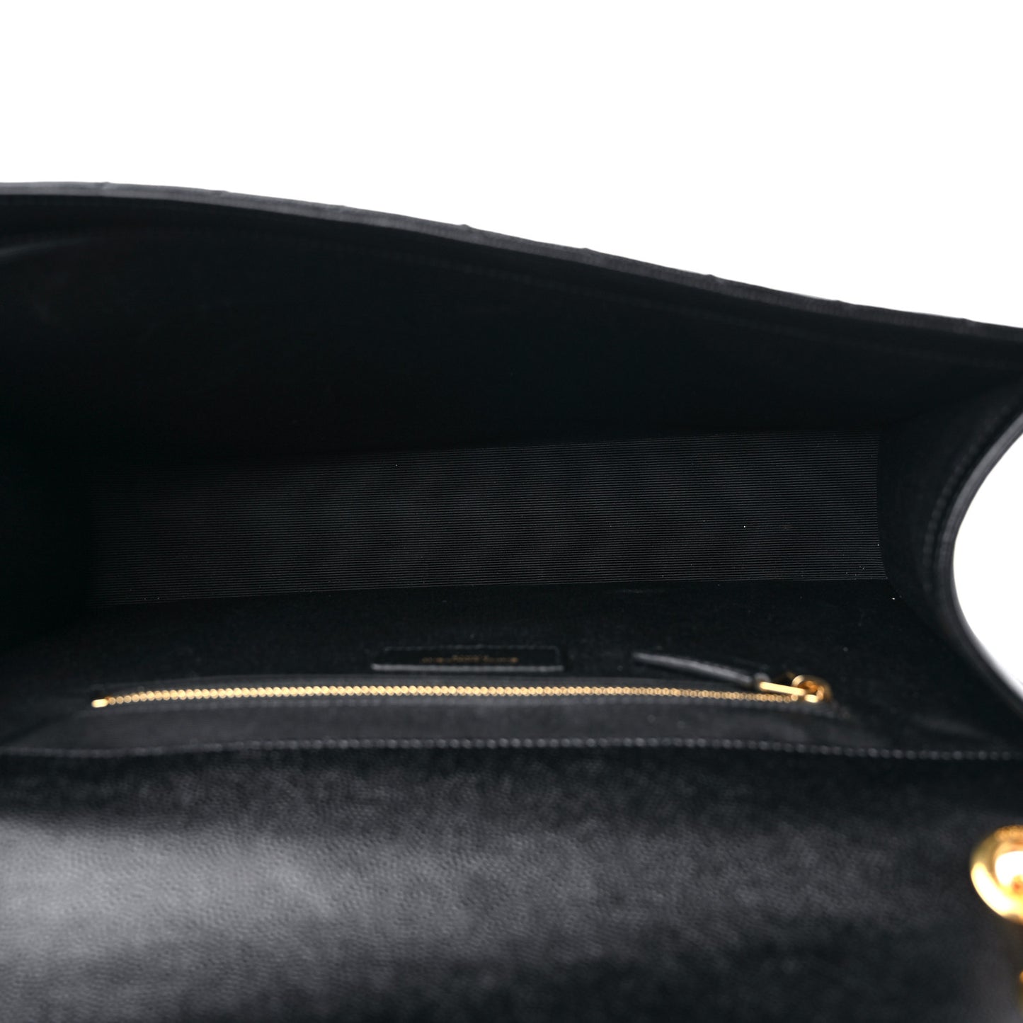 Grain De Poudre Matelasse Chevron Large Monogram Satchel Black