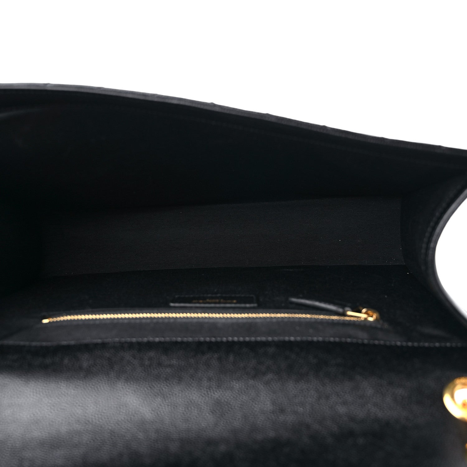 Saint Laurent Grain De Poudre Matelasse Chevron Large Monogram Satchel Black 5 of 9
