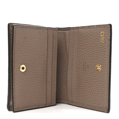 Gucci Dollar Calfskin GG Supreme Monogram GG Marmont Card Case Porcelain Rose Beige Ebony 5 of 9
