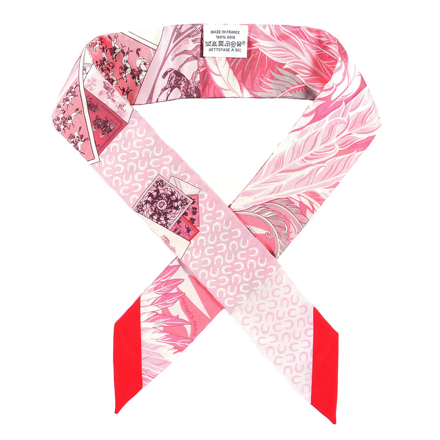 Silk Cheval Phoenix Twilly Grenadine Rose Gris