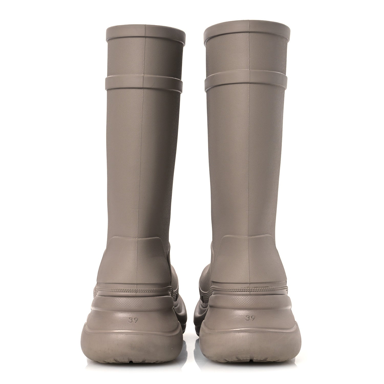 Balenciaga X CROCS Rubber Womens Rain Boots 39 Beige 6 of 12