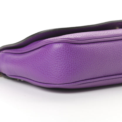 Gucci Pebbled Calfskin Medium Soho Flap Crossbody Shine Purple 9 of 11