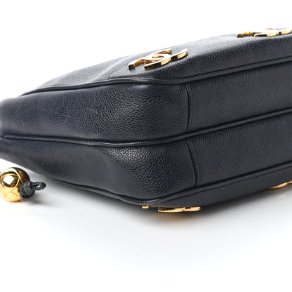 Chanel Caviar CC Shoulder Bag Navy Blue 6 of 10