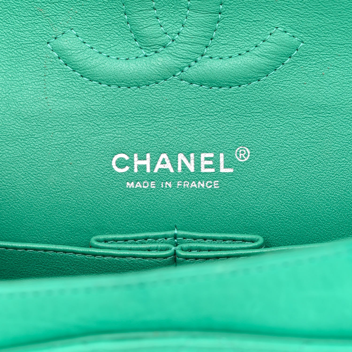 Chanel Lambskin Quilted Medium Double Flap Green 5 of 13