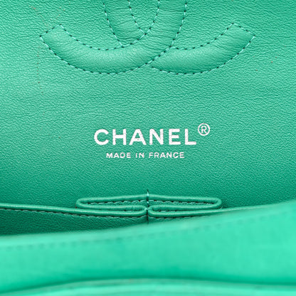 Chanel Lambskin Quilted Medium Double Flap Green 5 of 13